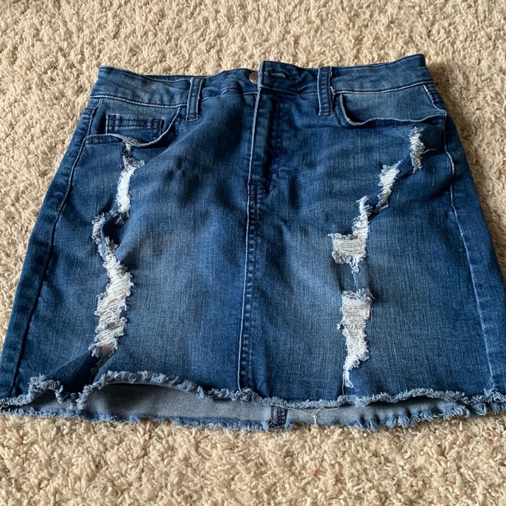 Denim mini skirt